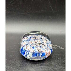 Vintage‎ Veitri Murano Art Glass Faceted Paperweight Millefiori Closepack 2.5"